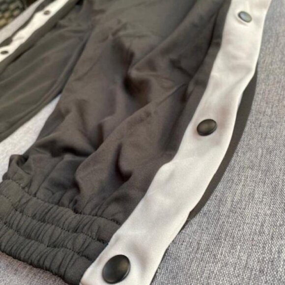 Men's Tear Away Basketball Pants, Loose Jogger with Pockets, Large - Picture 4 of 6